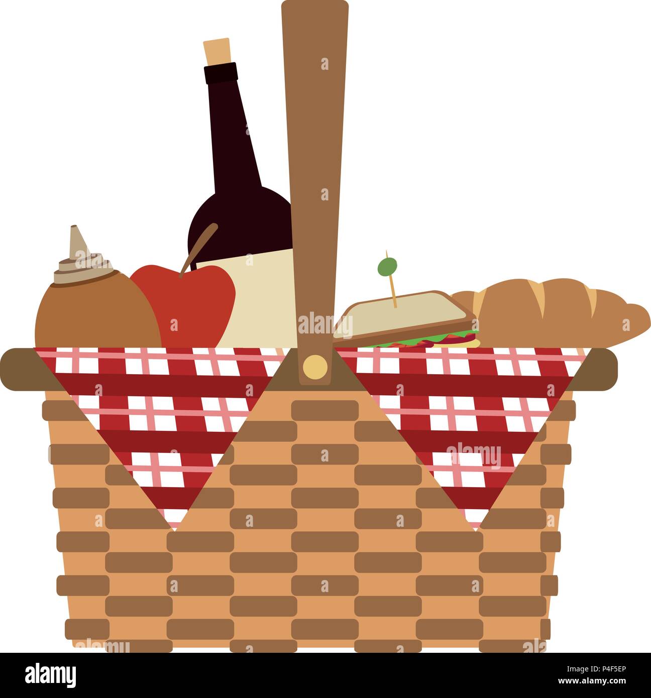 Full picnic basket Stock Vector Image & Art - Alamy