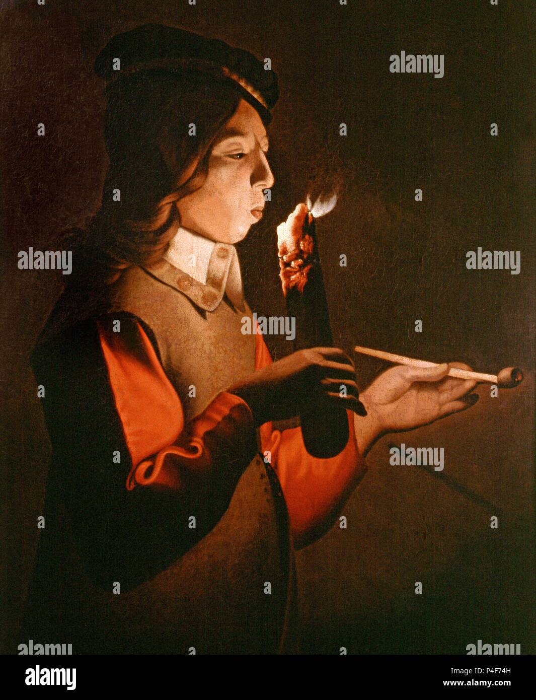 Young Man Lighting his Pipe - 17th century - 76x59 cm - oil on canvas ...