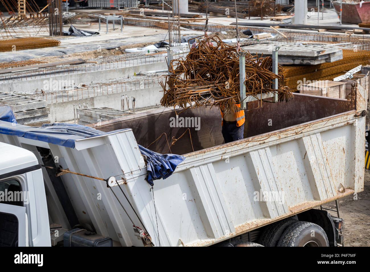 Unloading Of Rebar Hi res Stock Photography And Images Alamy