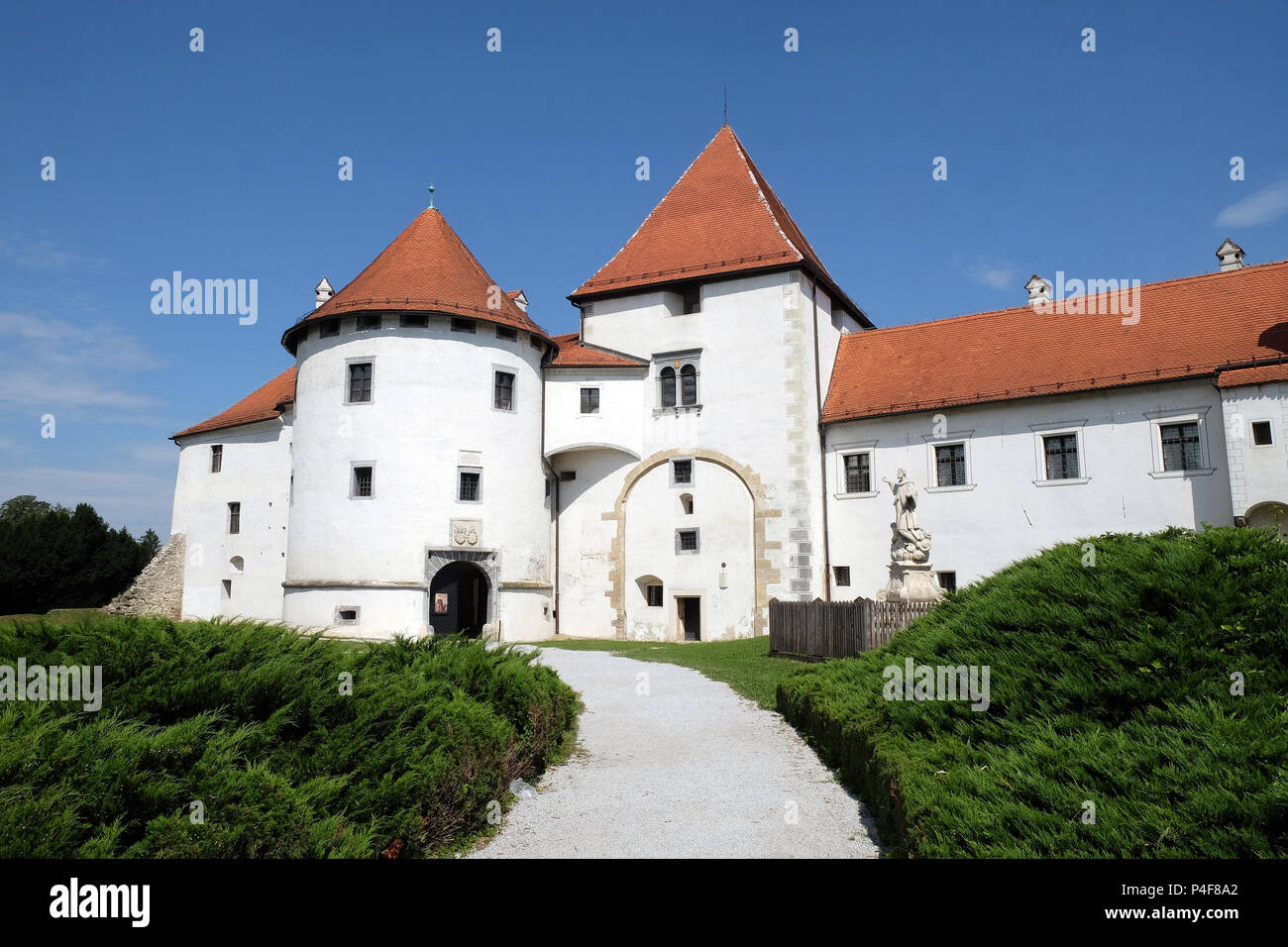 Varazdin castle in the Old Town, originally built in the 13th century in Varazdin, Croatia Stock Photo