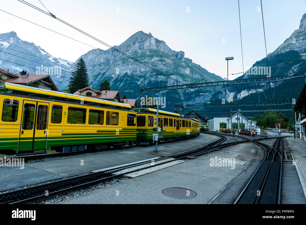 Famous train between Grindelwald and the Jungfraujoch station - railway ...