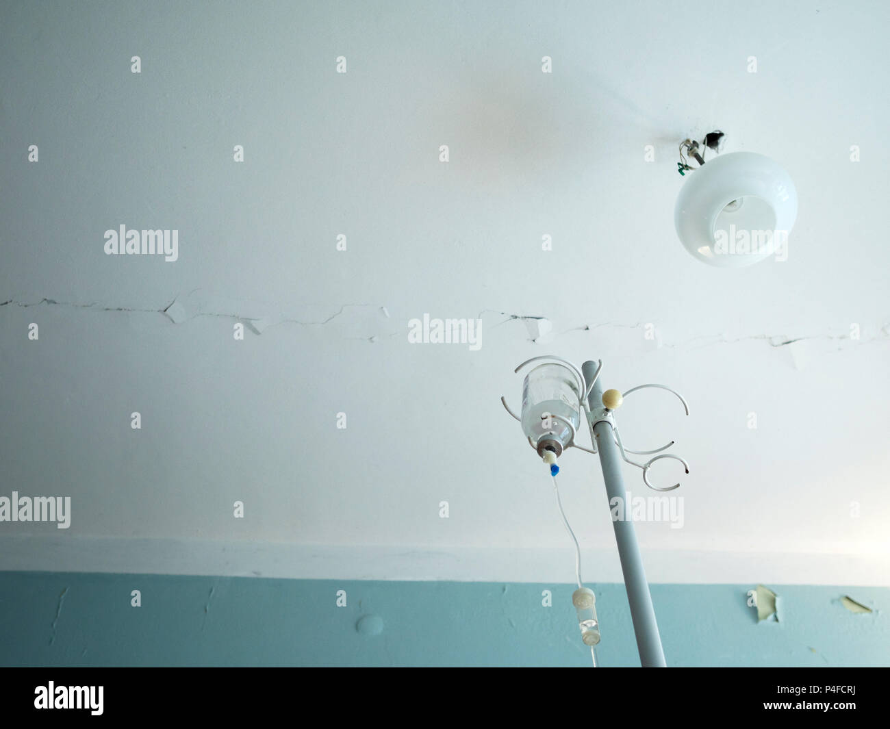A Dropper And A Crack On The Ceiling In The Infectious Disease