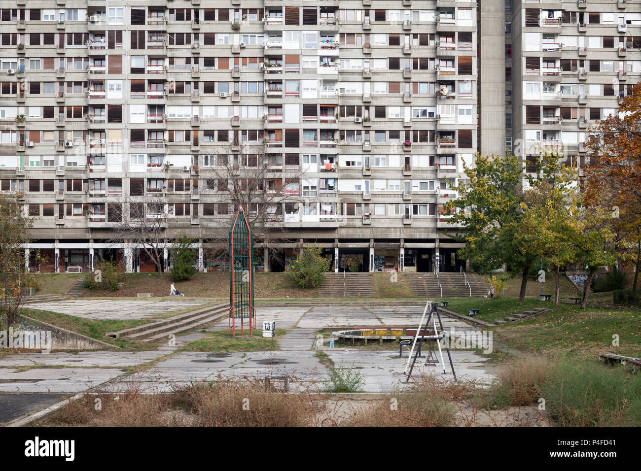 Belgrade, Serbia, prefabricated housing estate in Blok 23 in New Belgrade  Stock Photo - Alamy