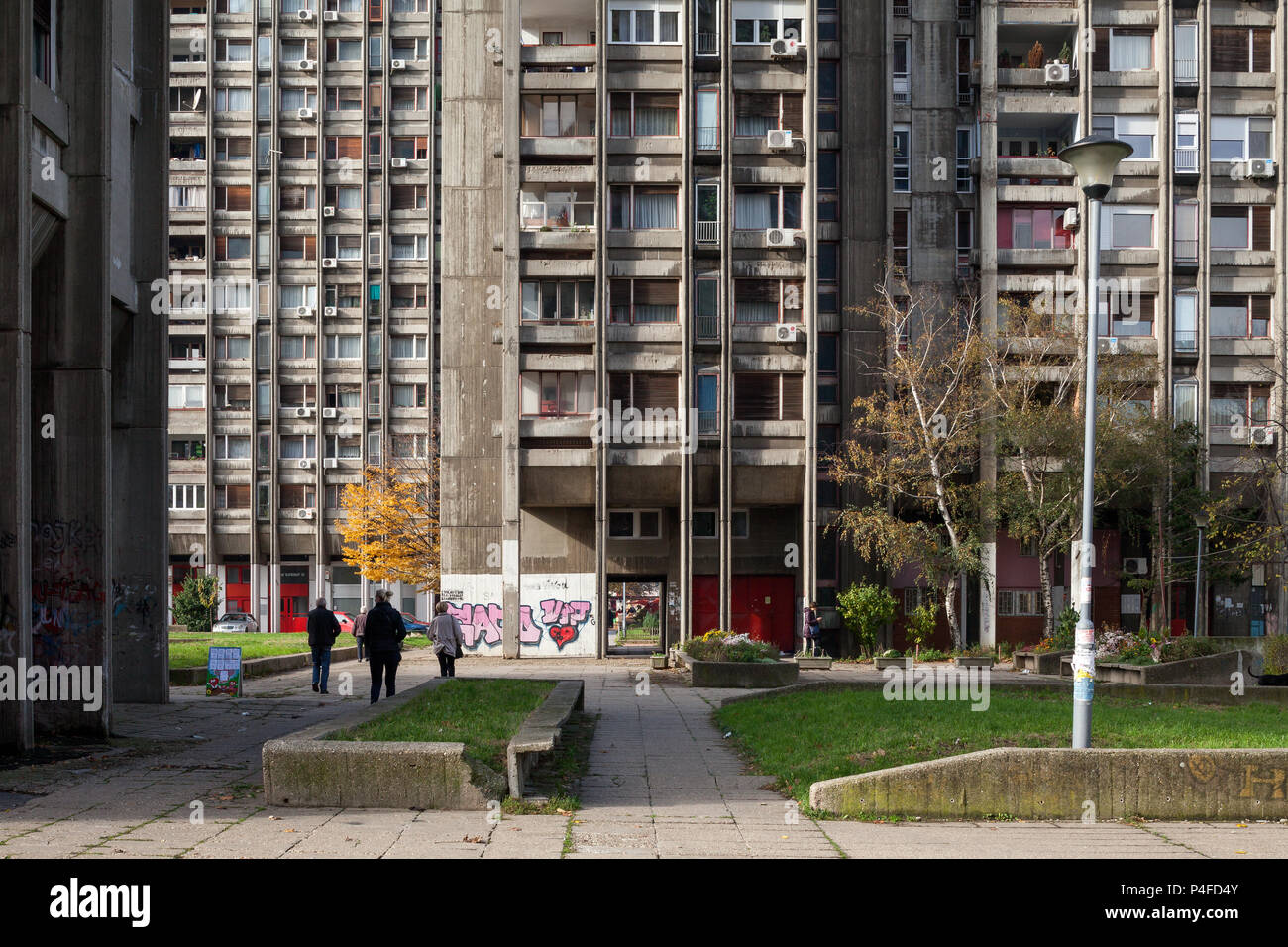 Belgrade, Serbia, prefabricated housing estate in Blok 23 in New Belgrade  Stock Photo - Alamy