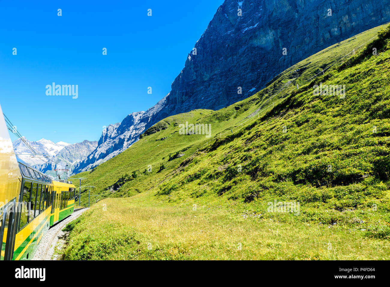 Famous train between Grindelwald and the Jungfraujoch station - railway ...