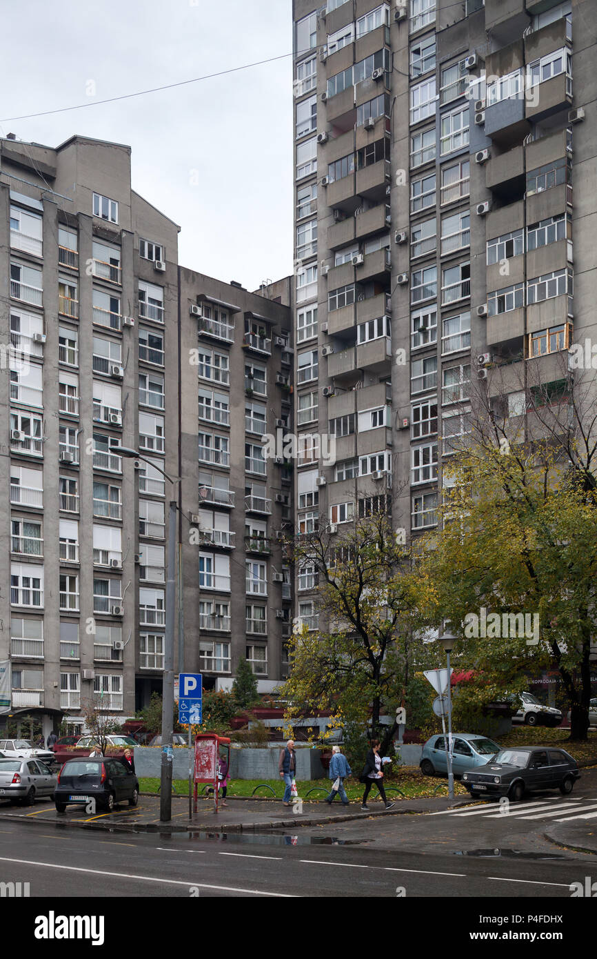 Belgrade, Serbia, prefabricated housing estate Stock Photo