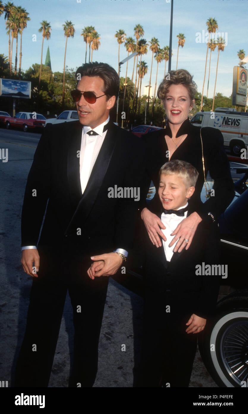 HOLLYWOOD, CA NOVEMBER 24 (L R) Actor Don Johnson, son Jesse Johnson and actress Melanie