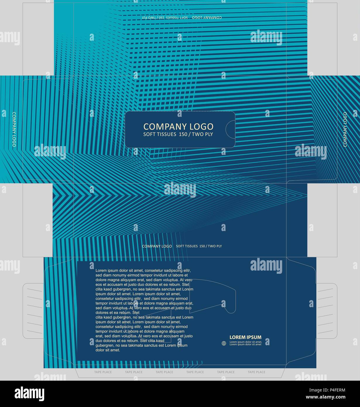 tissue box template blue line illusion depth concept template for blueline print