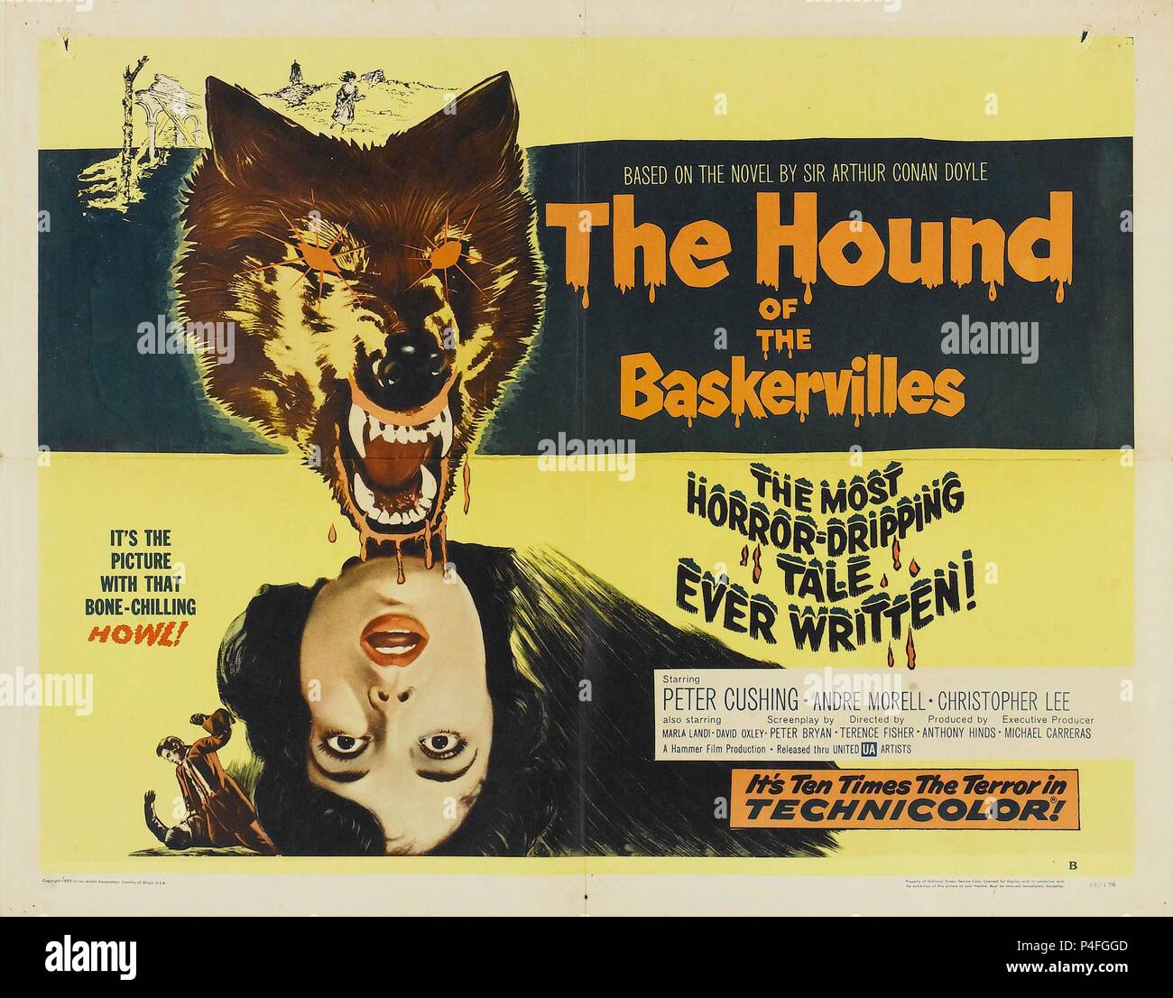 Original Film Title: THE HOUND OF THE BASKERVILLES. English Title: THE  HOUND OF THE BASKERVILLES. Film Director: TERENCE FISHER. Year: 1959.  Credit: HAMMER/UNITED ARTISTS / Album Stock Photo - Alamy