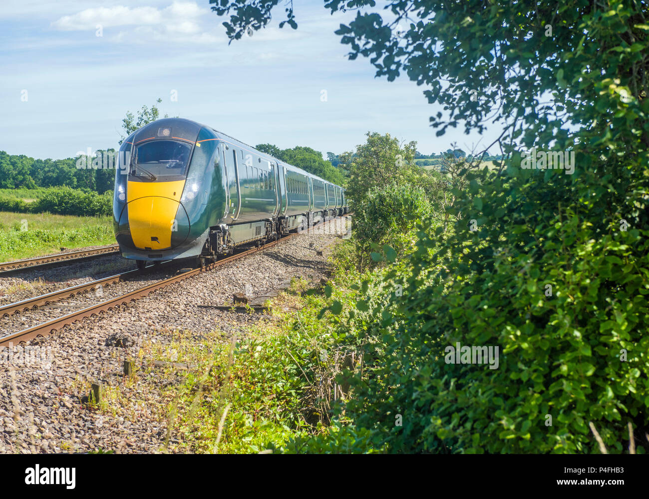Great Western Railway GWR new passenger train west of Cardiff south Wales Stock Photo