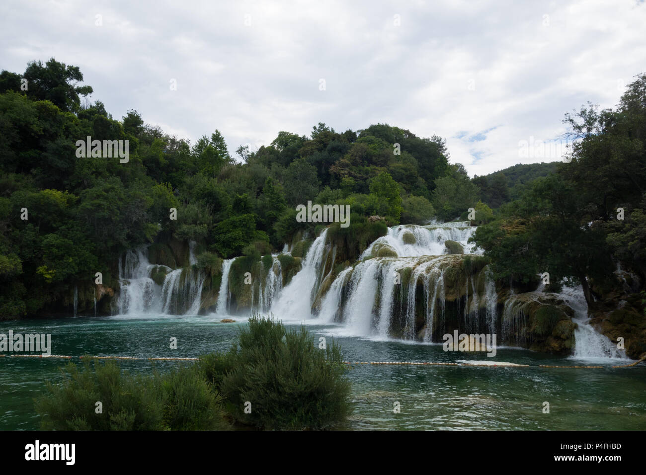 A view of one of many waterfalls in Krka national park, Croatia Stock Photo