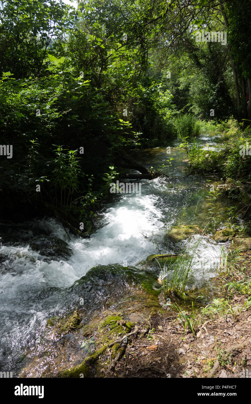 A small river in Krka national park, Croatia Stock Photo