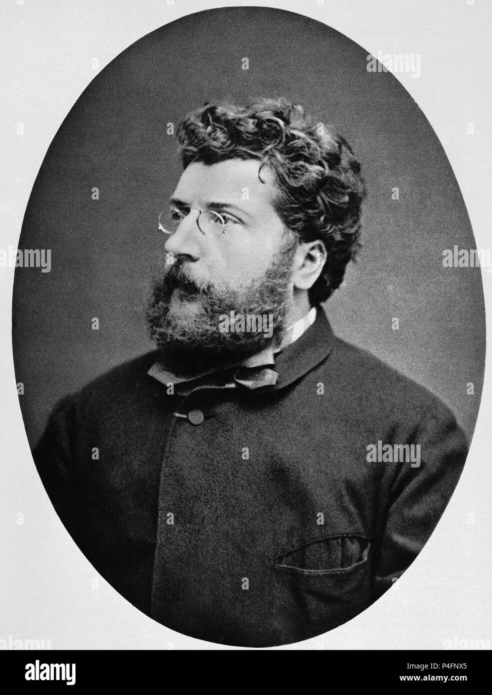Portrait of Georges Bizet (1838-1875), French composer. Madrid, Institute of Iberoamerican Cooperation. Spain. Location: INSTITUTO DE COOPERACION IBEROAMERICANA, MADRID, SPAIN. Stock Photo