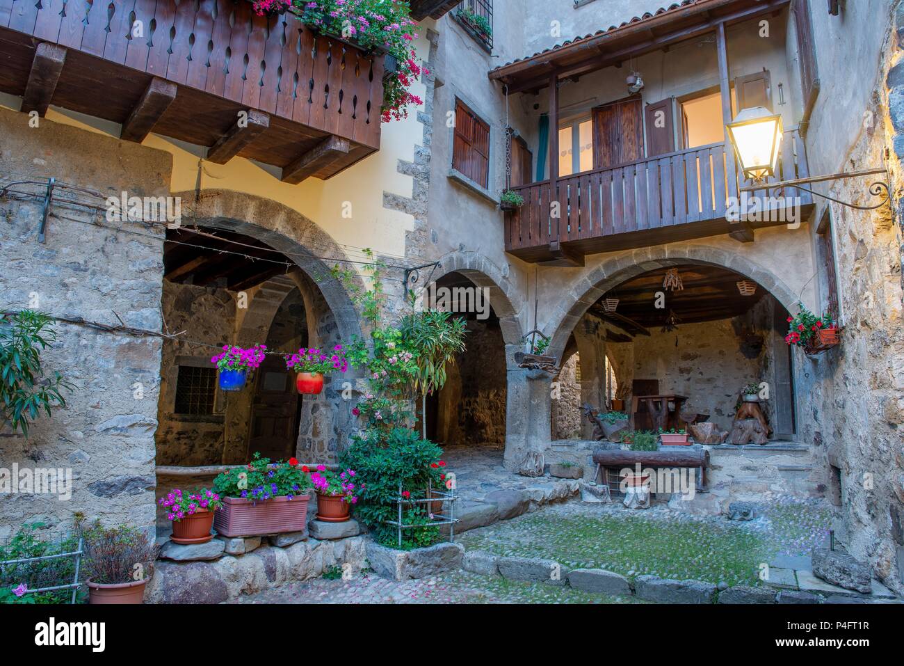 camerata cornello ancient medieval village in Italy Stock Photo