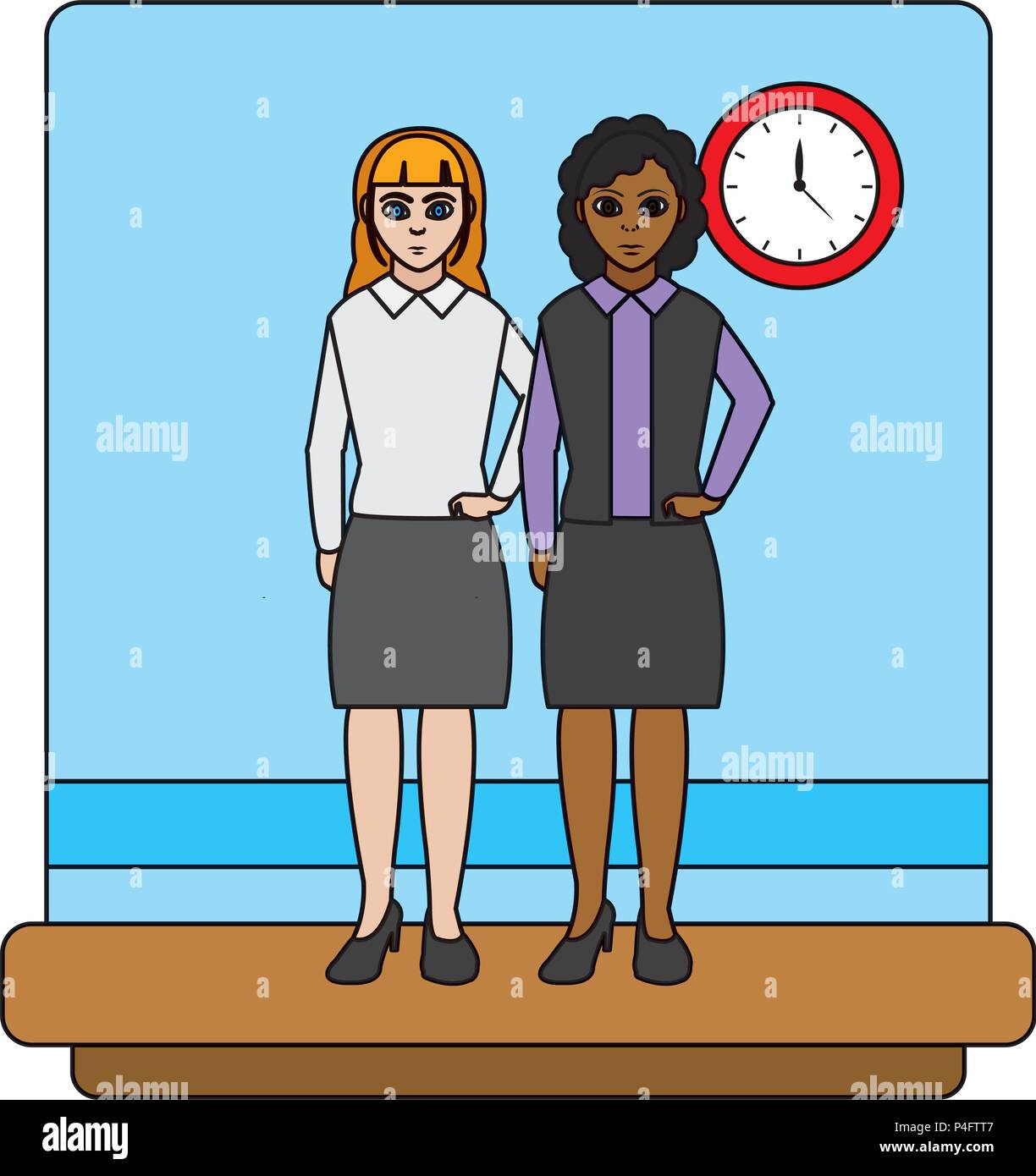 color beauty professional businesswomen office manager Stock Vector ...