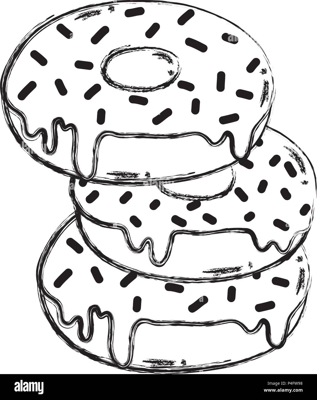Donuts Black and White Stock Photos & Images - Alamy