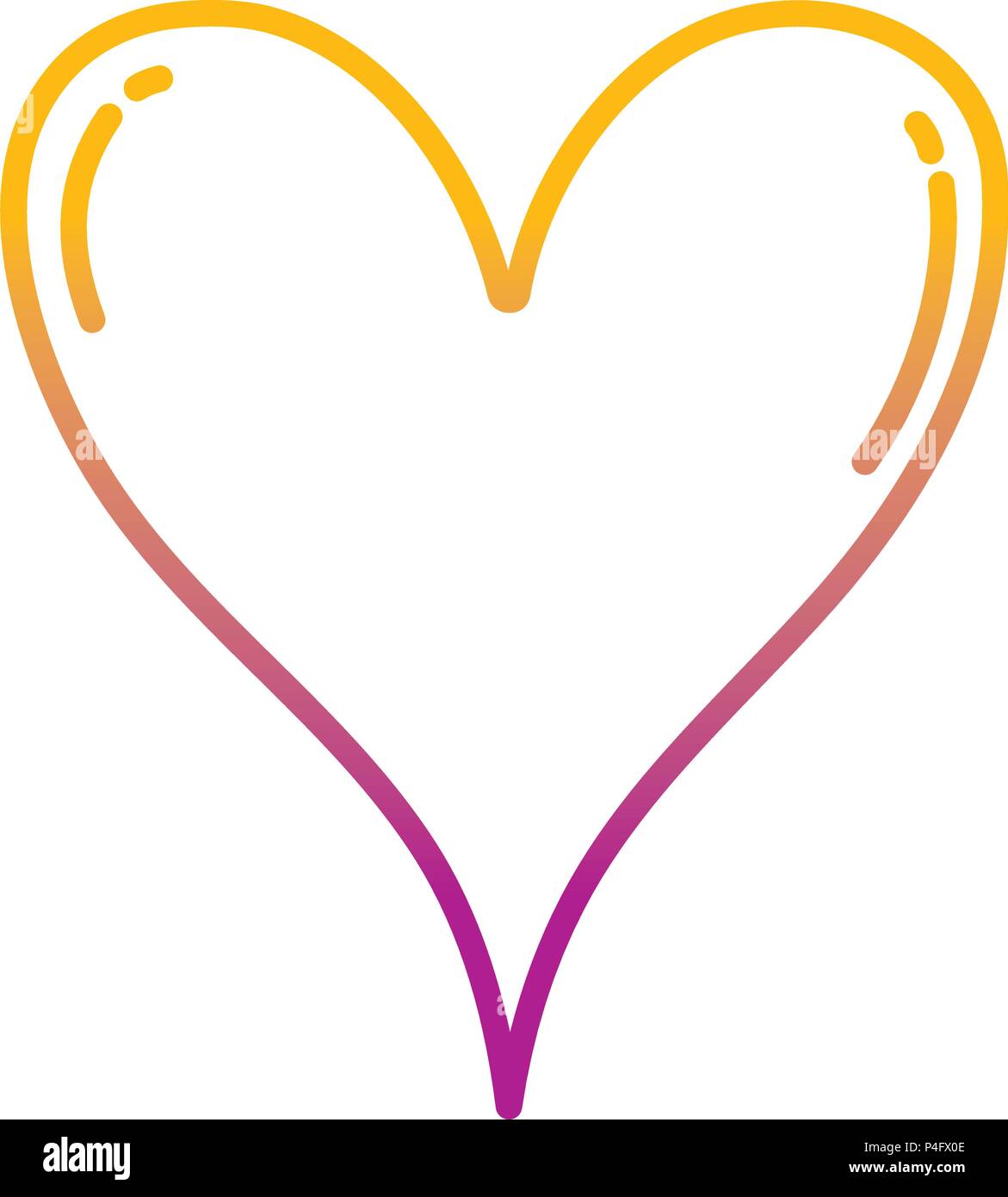 degraded line heart symbol shape love design Stock Vector Image & Art ...