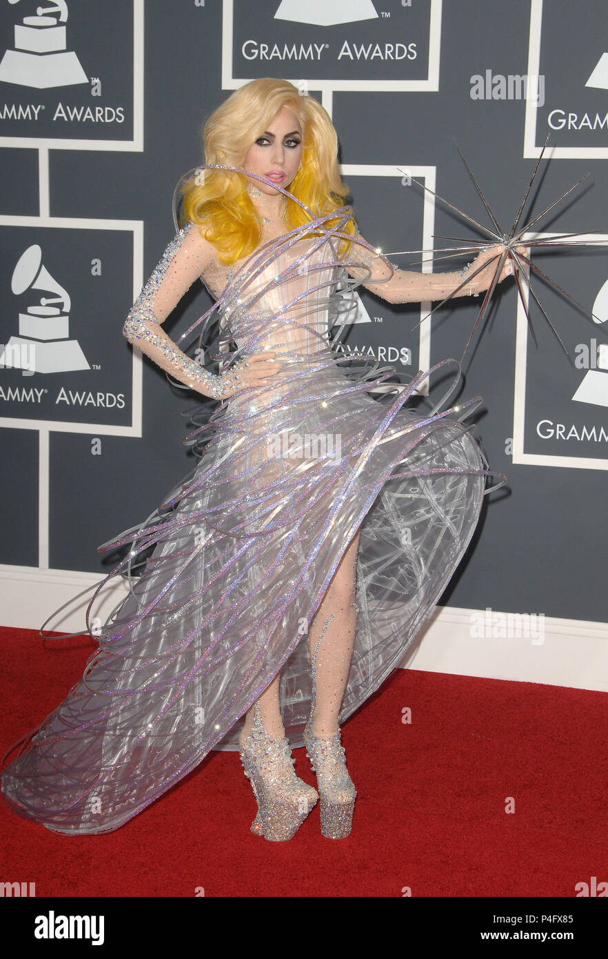 Lady Gaga at the 52nd Grammy Awards Staples Center, Los Angeles, CA, USA  January 31, 2010  Digital / MediaPunch Stock Photo - Alamy