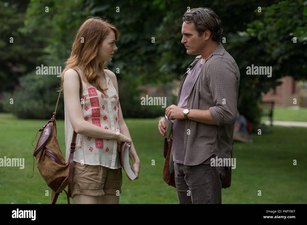 Original Film Title: IRRATIONAL MAN.  English Title: IRRATIONAL MAN.  Film Director: WOODY ALLEN.  Year: 2015.  Stars: JOAQUIN PHOENIX; EMMA STONE. Credit: GRAVIER PRODUCTIONS / Album Stock Photo