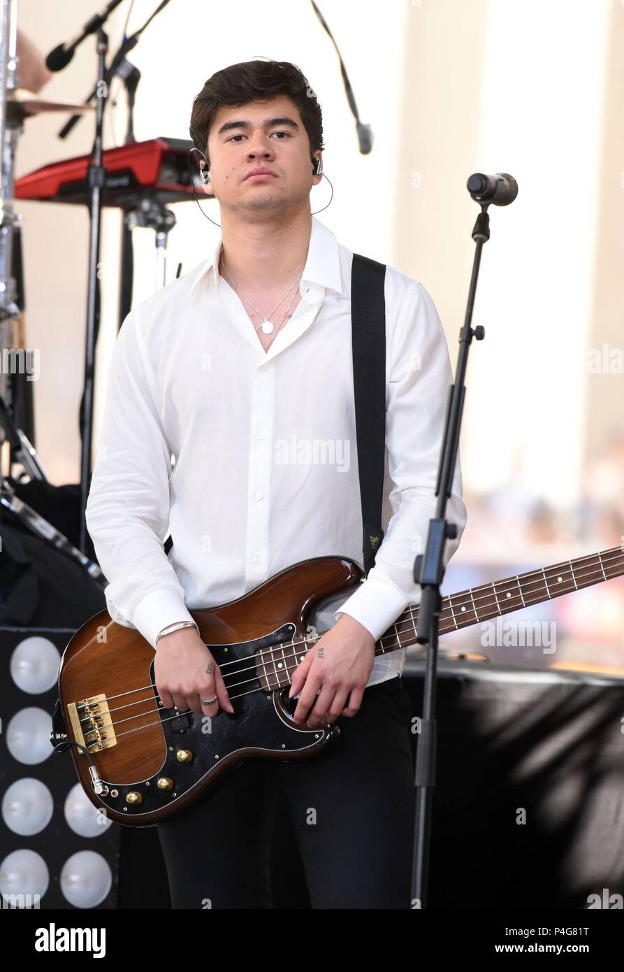 New York, NY, USA. 22nd June, 2018. Calum Hood on stage for 5 SECONDS OF  SUMMER 5SOS in Concert on the NBC Today Show, Rockefeller Plaza, New York,  NY June 22, 2018.