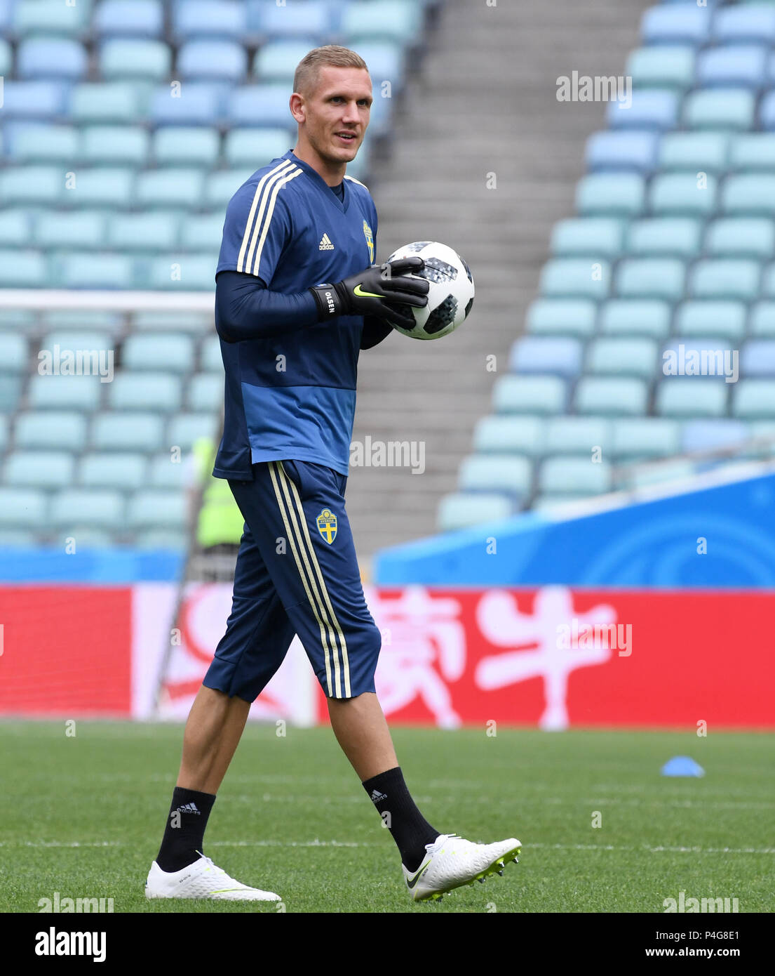 Sotchi Russia 22nd June 2018 Soccer World Cup National Soccer Squad Final Training Group F Sweden Vs Germany Fisht Stadium Sweden S Goalkeeper Robin Olsen Credit Ina Fassbender Dpa Alamy Live News Stock Photo