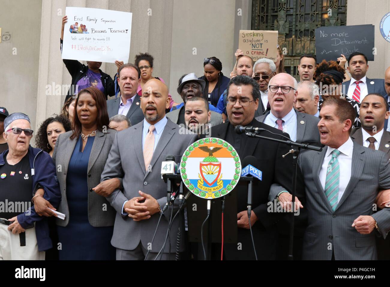 New York, NY USA. 22nd. Jun, 2018. Bronx Borough President Ruben Diaz ...
