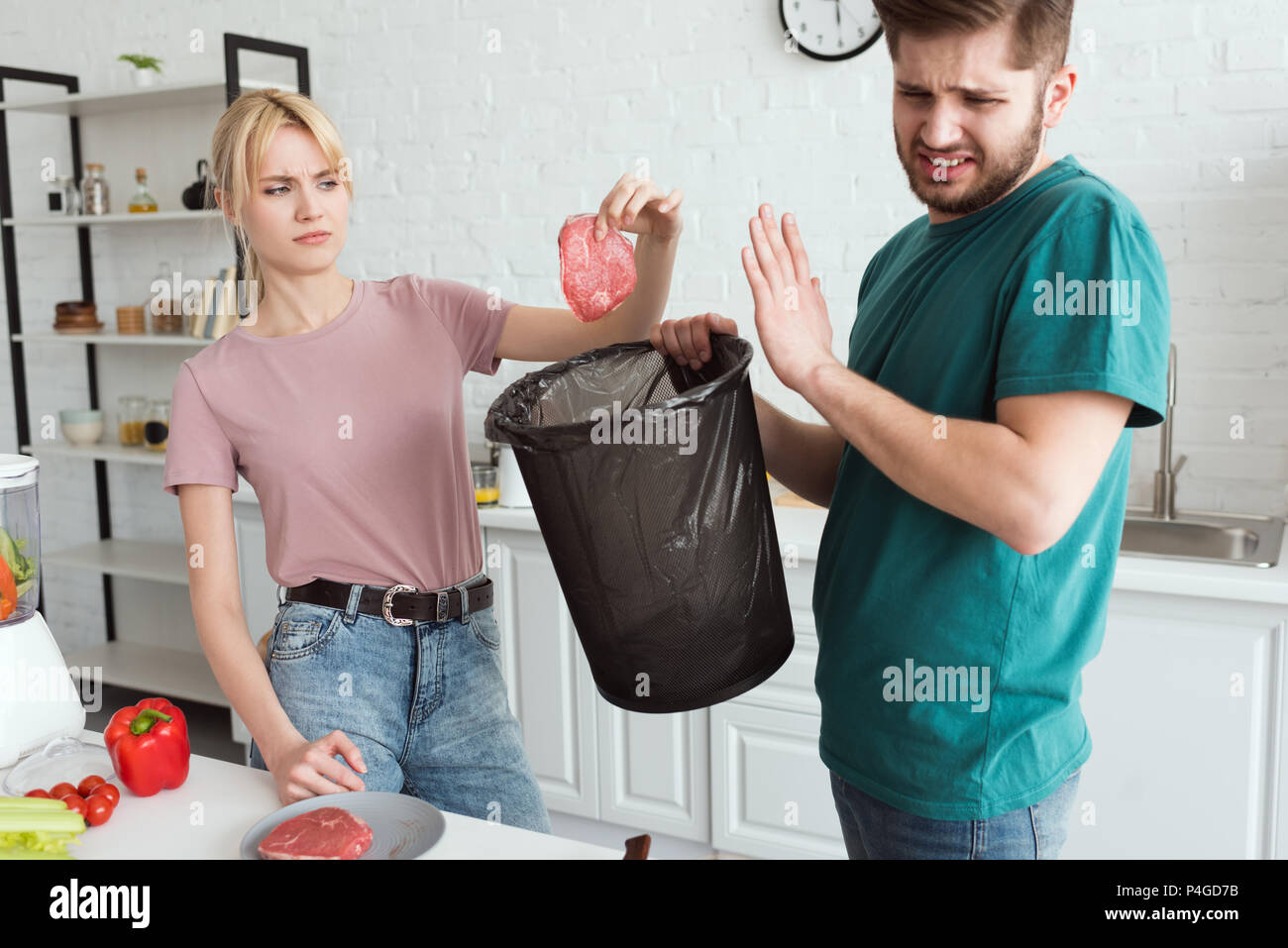 Throwing away food hires stock photography and images Alamy