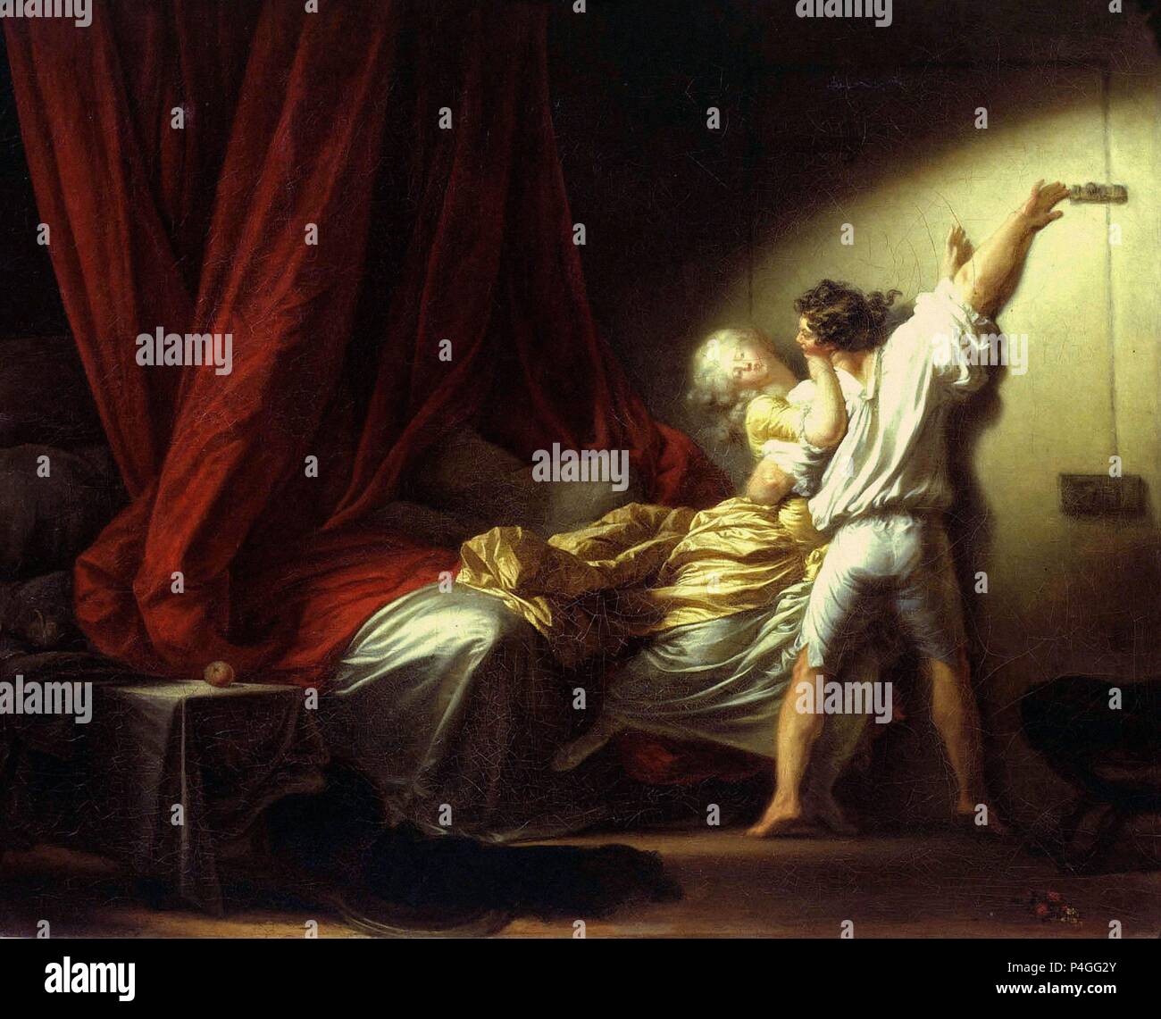 'The Bolt', 1778, Oil on canvas, 73 x 93 cm. Author JeanHonoré Fragonard (17321806). Location