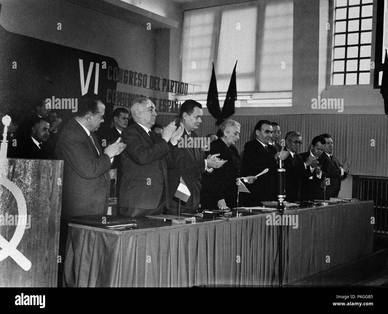 VI CONGRESO DEL PARTIDO COMUNISTA DE ESPAÑA. Location: FUNDACION PABLO IGLESIAS, MADRID, SPAIN. Stock Photo