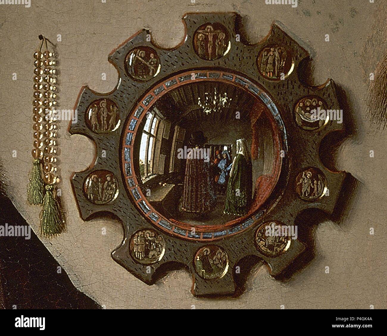 'The Arnolfini Portrait' (detail), 1434, Oil on oak panel. Author: Jan