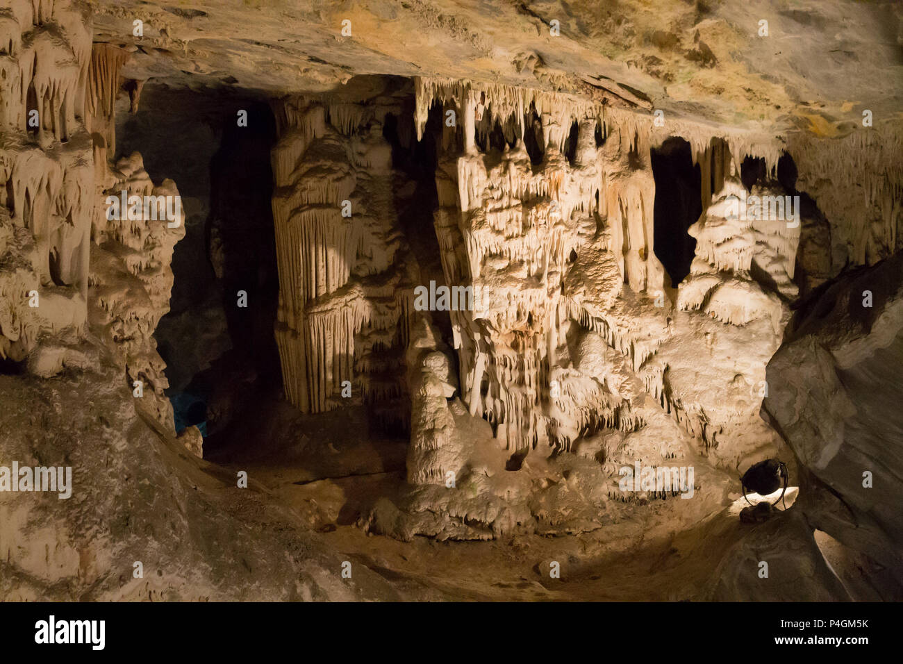 Inside view of Cango Caves in Oudtshoorn South Africa. African landmark. Travel destination Stock Photo