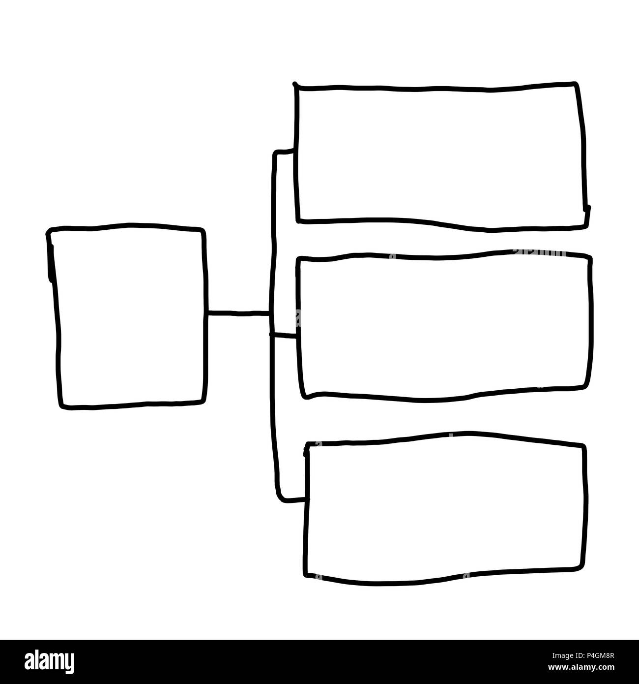 Hand drawn a empty geometry of Business concept for design system to input the idea of your work. Stock Photo
