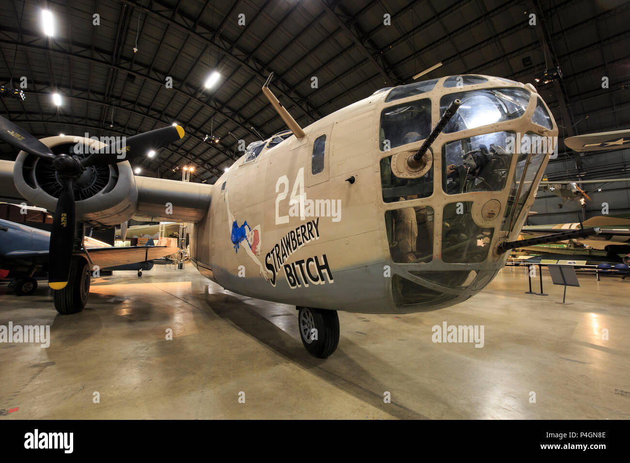 Consolidated B-24 D Liberator American World War 2 bomber. Stock Photo