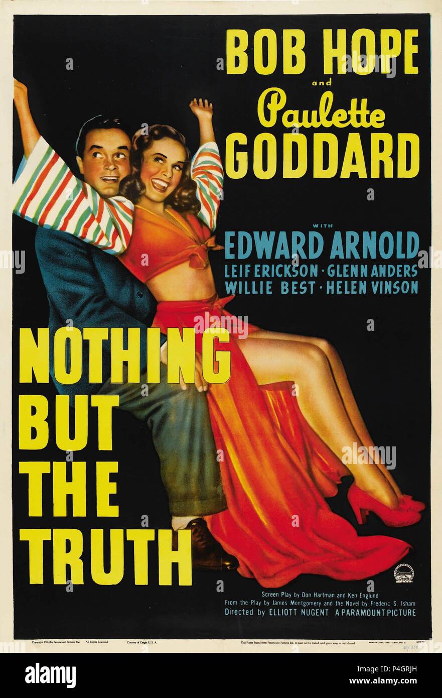 Original Film Title NOTHING BUT THE TRUTH. English Title NOTHING BUT