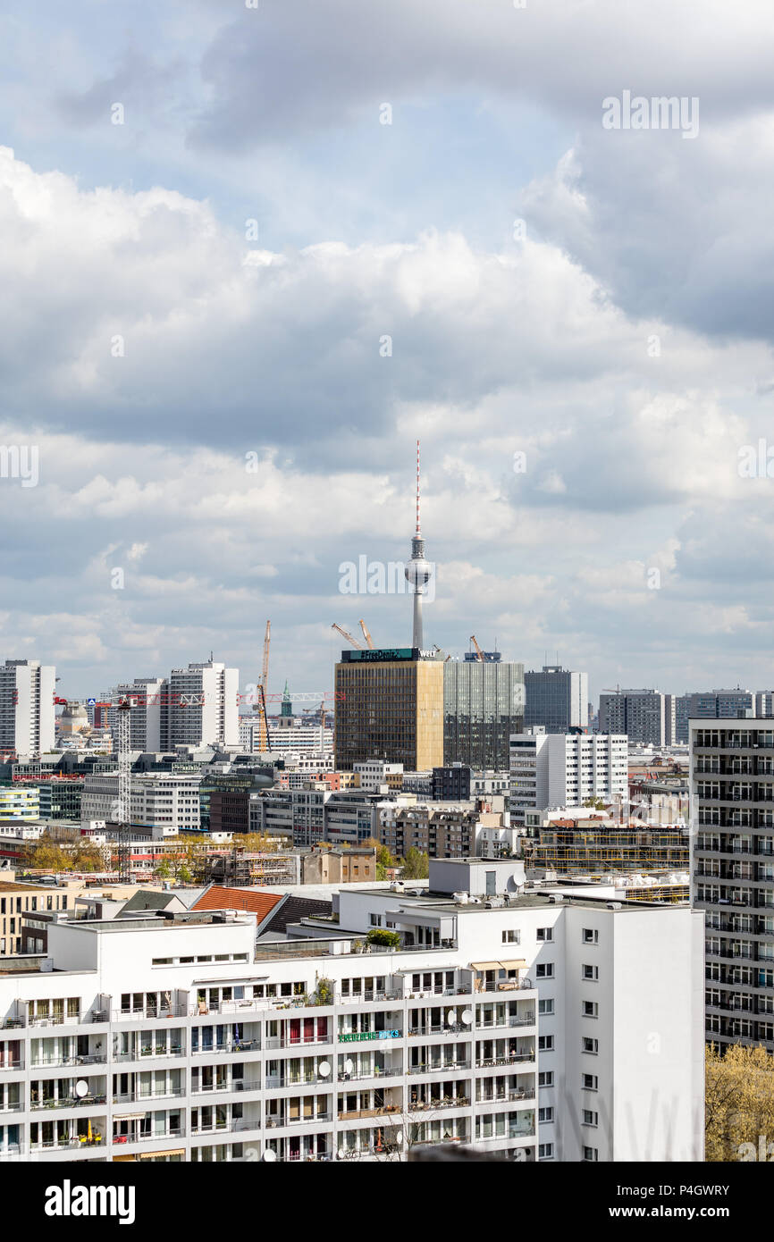Berlin, Germany, Panorama of Berlin-Kreuzberg and Mitte Stock Photo