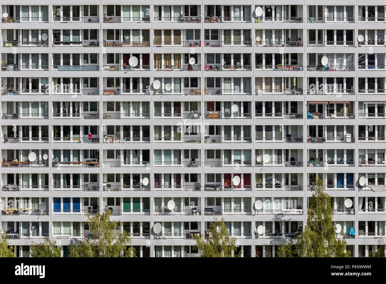 Berlin, Germany, facade of a residential building in Kreuzberg Stock Photo