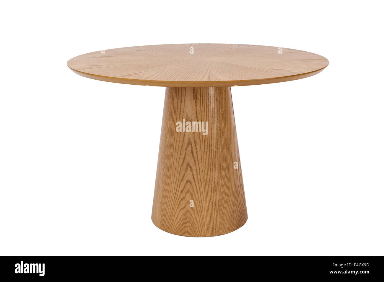 wood round table without legs on a white background Stock Photo Alamy