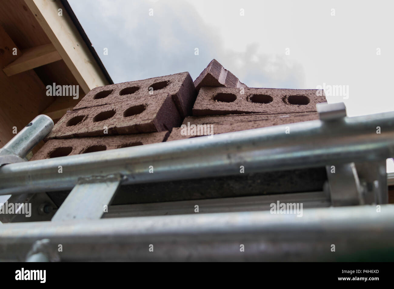 Stacks of brisks around the construction site Stock Photo - Alamy