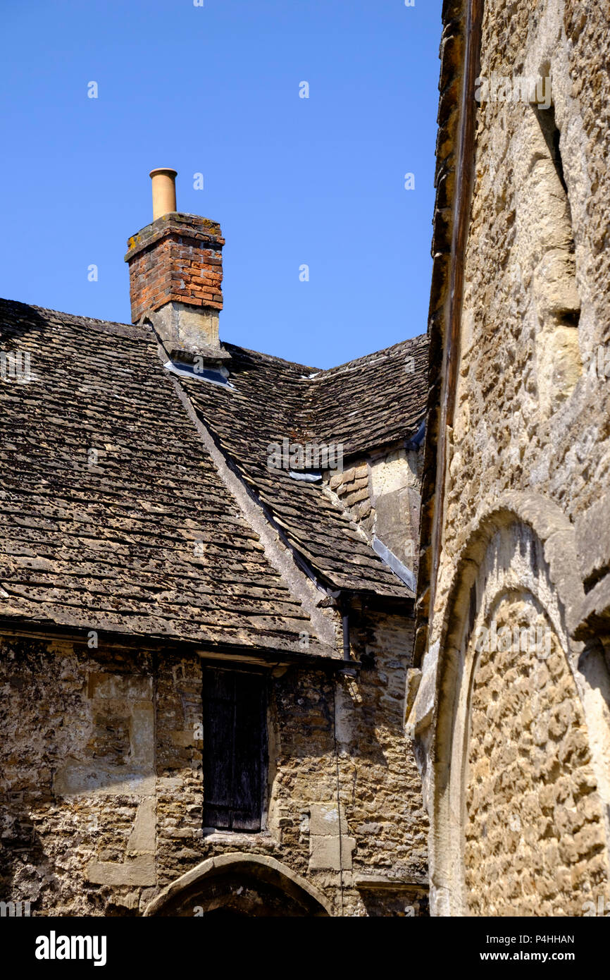 Around the wiltshire village of Lacock near chippenham wiltshire england uk Historic stone cottages Stock Photo