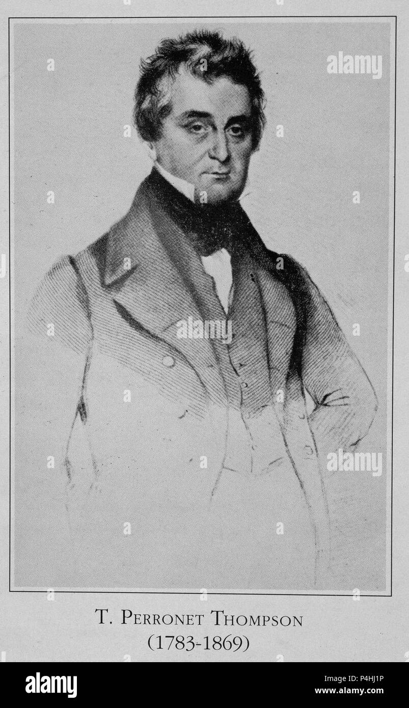 PERRONET THOMPSON (1783-1869) PARLAMENTARIO BRITANICO GOBERNADOR DE SIERRA LEONA Y REFORMADOR RADICAL. Stock Photo
