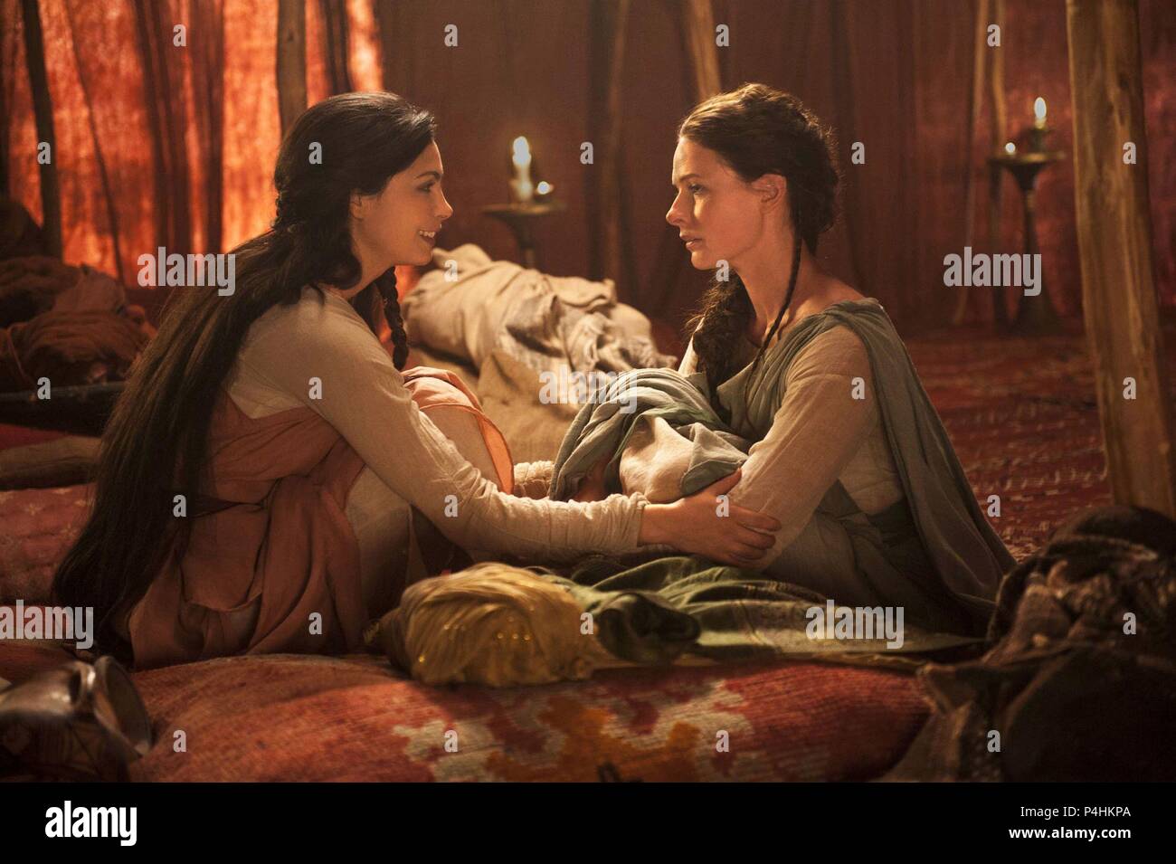 Original Film Title: THE RED TENT. English Title: THE RED TENT. Film  Director: ROGER YOUNG. Year: 2014. Stars: MORENA BACCARIN; REBECCA  FERGUSON. Credit: Sony Pictures Television / Album Stock Photo - Alamy