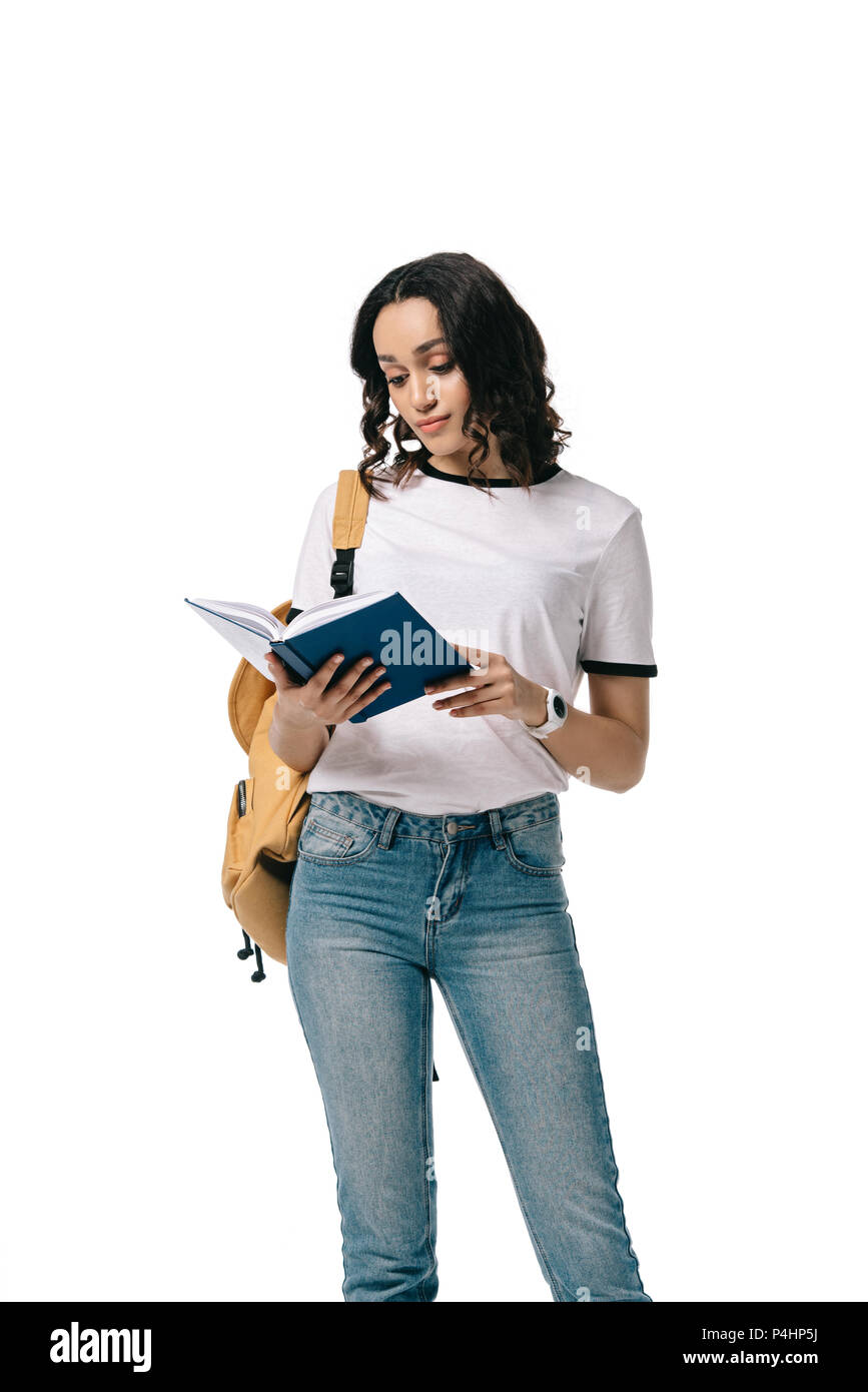 African teen girl studying book hi-res stock photography and images - Alamy