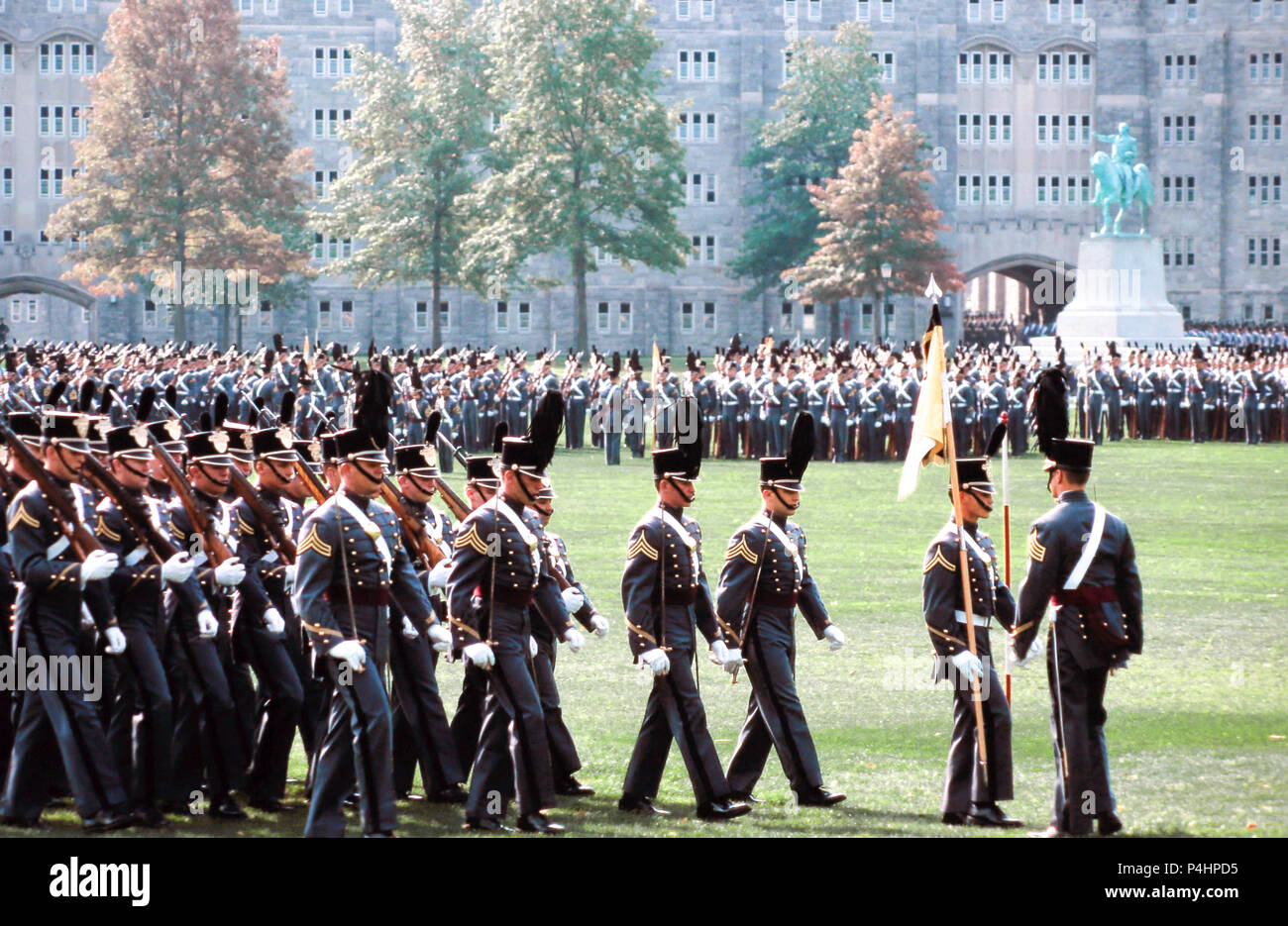 United States military Academy parade in full dress uniform, West Point