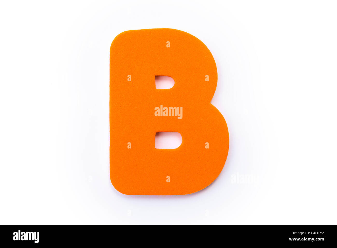 Orange letter B over a white background Stock Photo Alamy