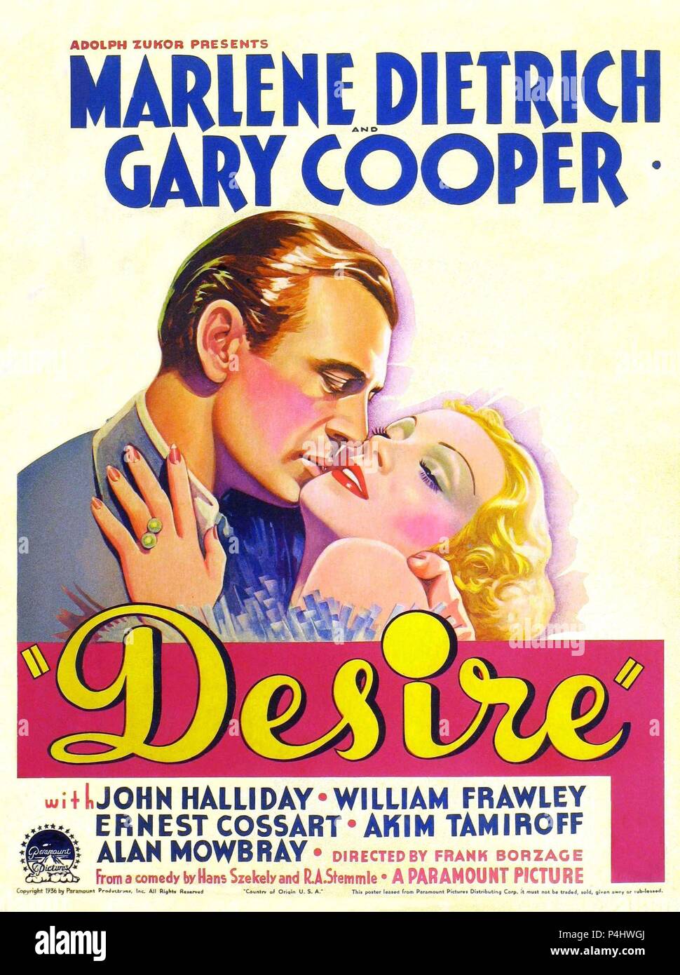 Original Film Title DESIRE. English Title DESIRE. Film Director
