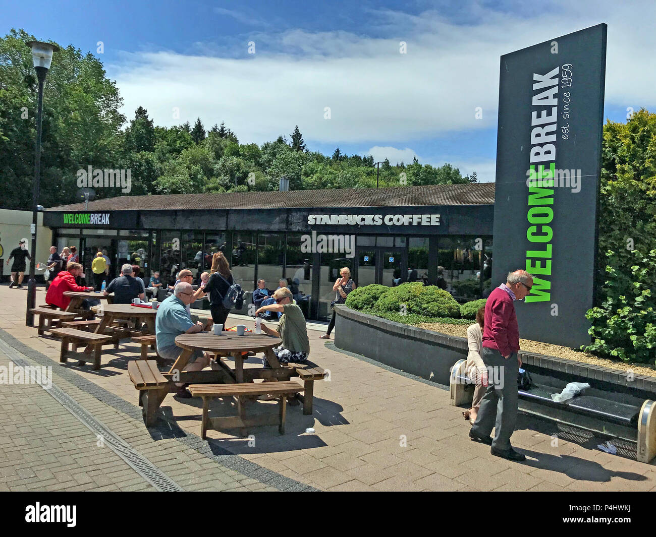 Welcome Break, Michaelwood Services - M5 south, Dursley, southern Gloucestershire,, England, UK ,GL11 6DD Stock Photo