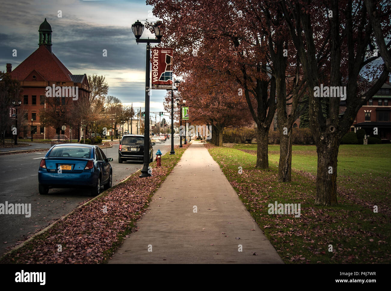 ROME, NY, USA NOV. 12, 2013 Street View of A Historic Spot Near Fort