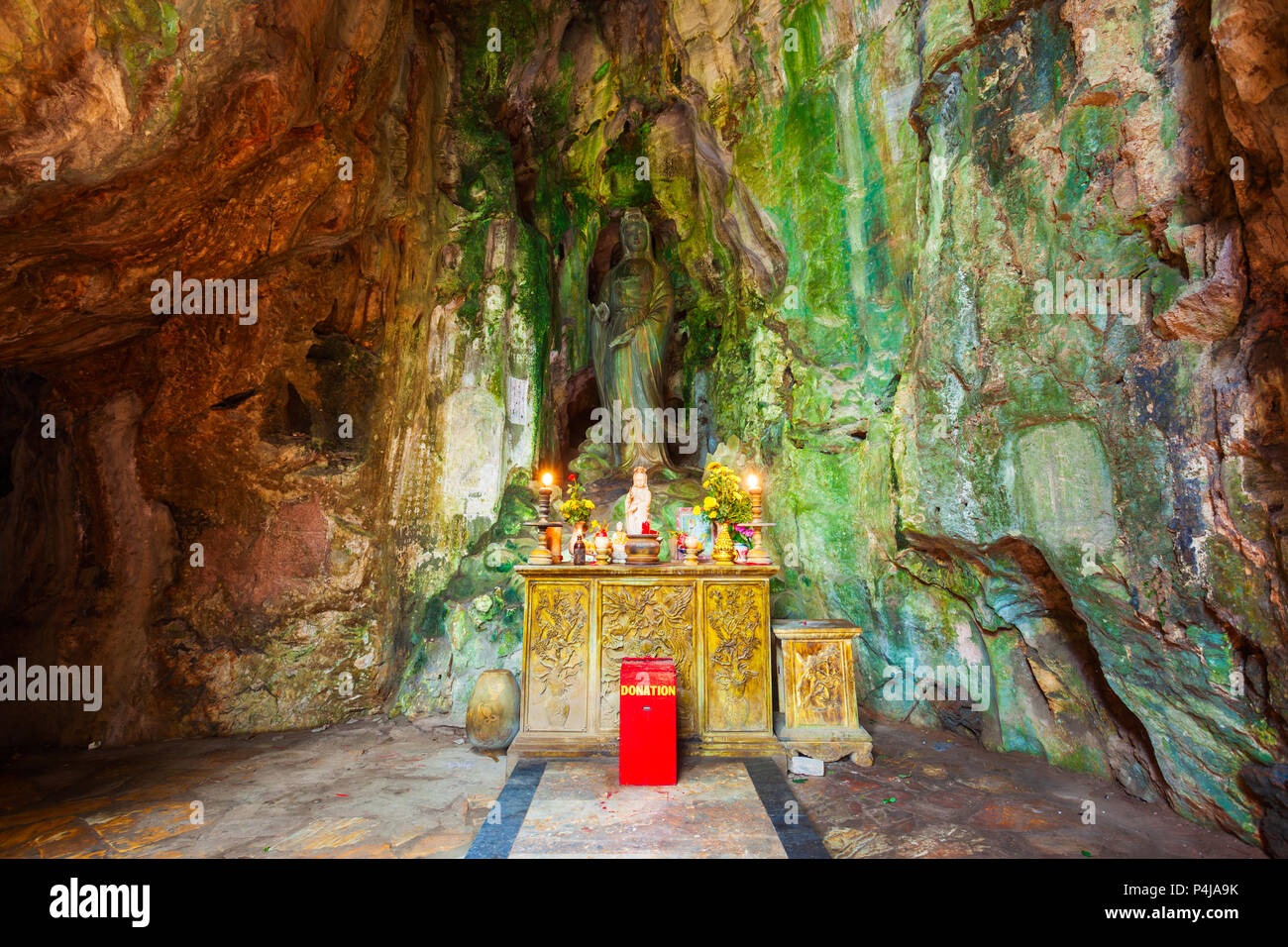 Marble mountains cave in Danang city in Vietnam Stock Photo