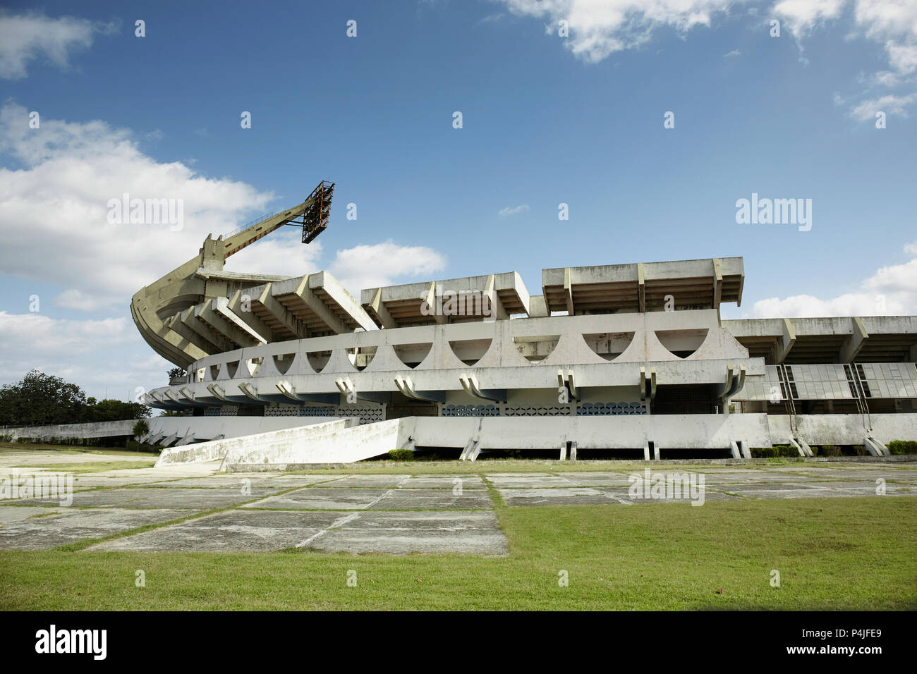 Estadio Panamericano (Stade Panaméricain de La Havane) is a multi-use stadium located near Cojimar, a city ward of Havana, Cuba. It is used mostly for Stock Photo