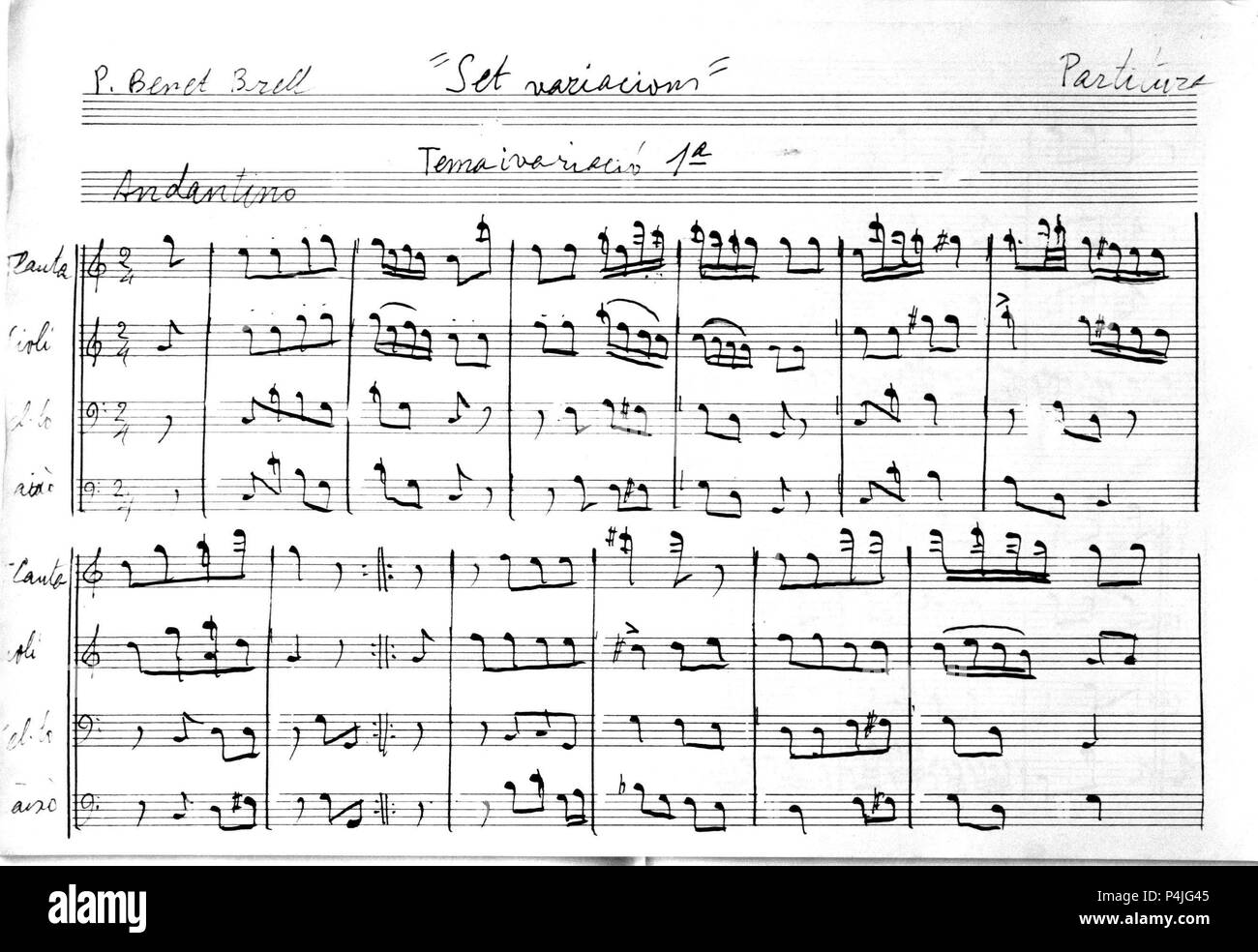 Partitura de Brell Stock Photo Alamy